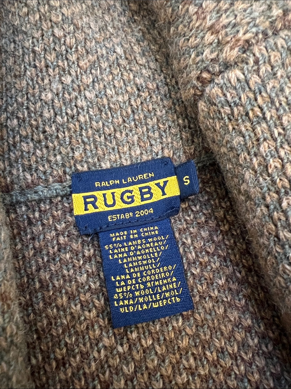 Rugby Ralph Lauren Tweed Shawl Collar Vest - Picture 2 of 7